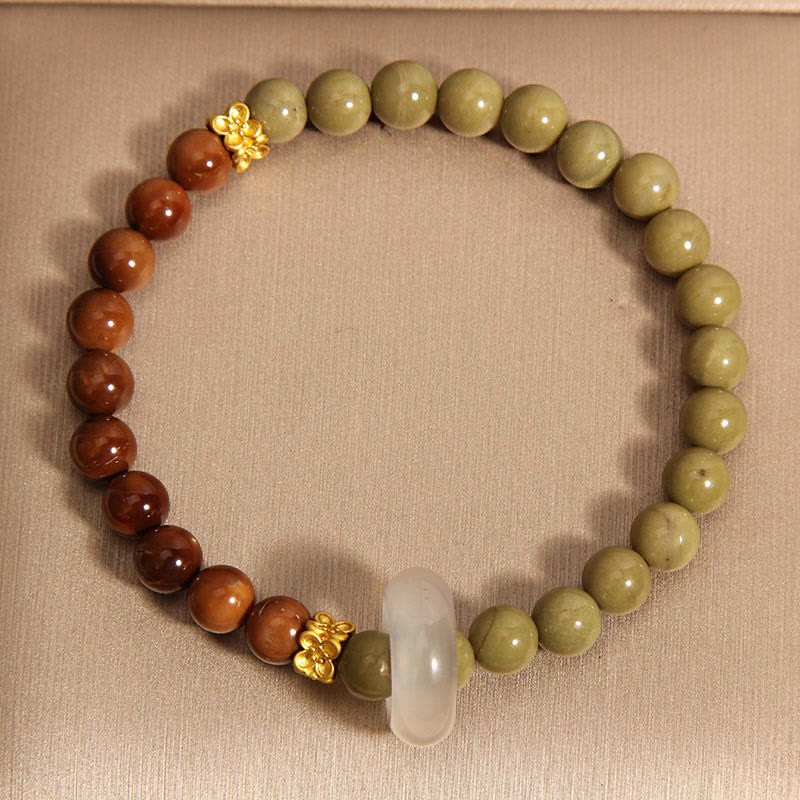 Wear FengShui Natural Alashan Agate Kuka Seed Encourage Bracelet