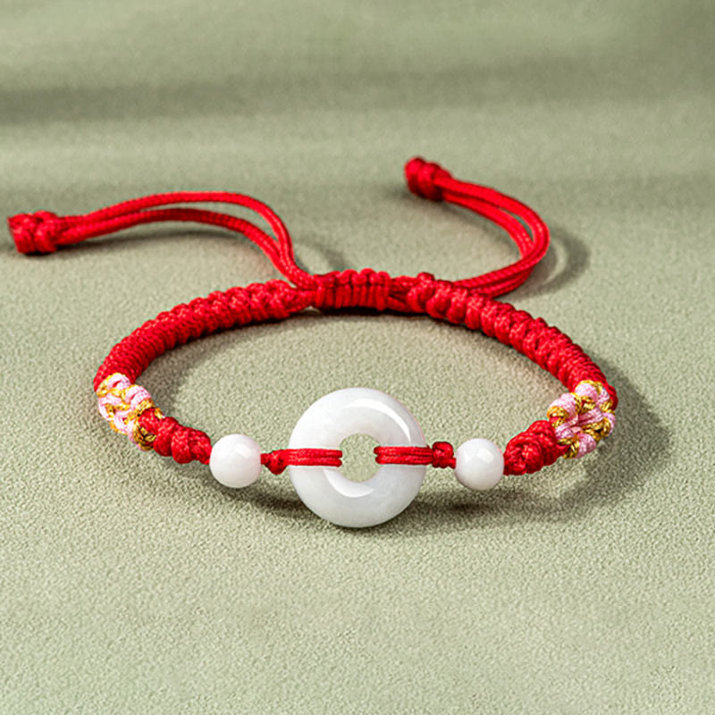 Wear FengShui Jade Luck Abundance Red String Bracelet