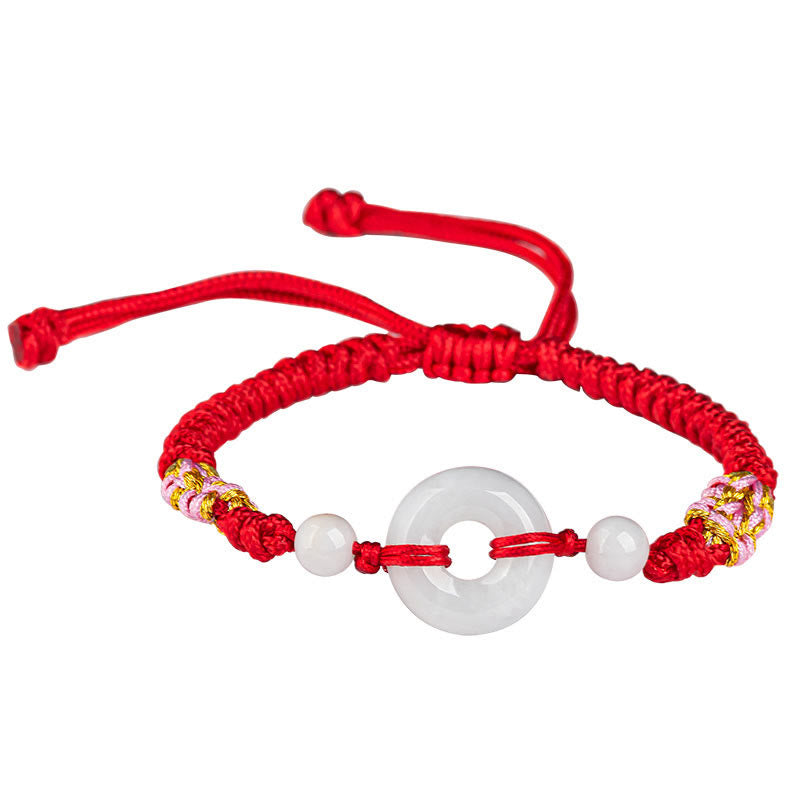 Wear FengShui Jade Luck Abundance Red String Bracelet