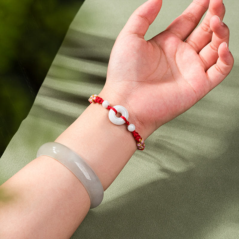 Wear FengShui Jade Luck Abundance Red String Bracelet