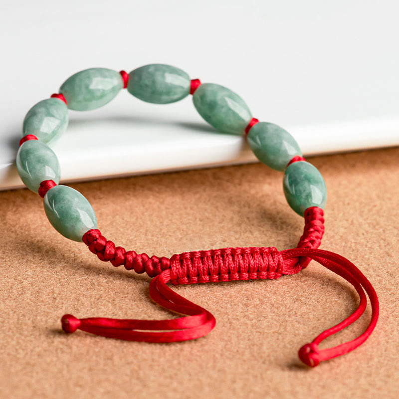 Wear FengShui Jade Luck Red String Bracelet
