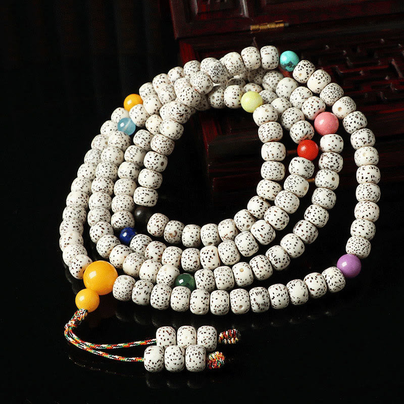 Wear FengShui Tibetan Bodhi Seed Amber Agate Wealth Bracelet