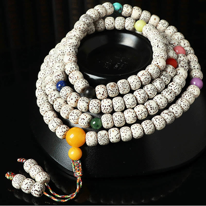 Wear FengShui Tibetan Bodhi Seed Amber Agate Wealth Bracelet