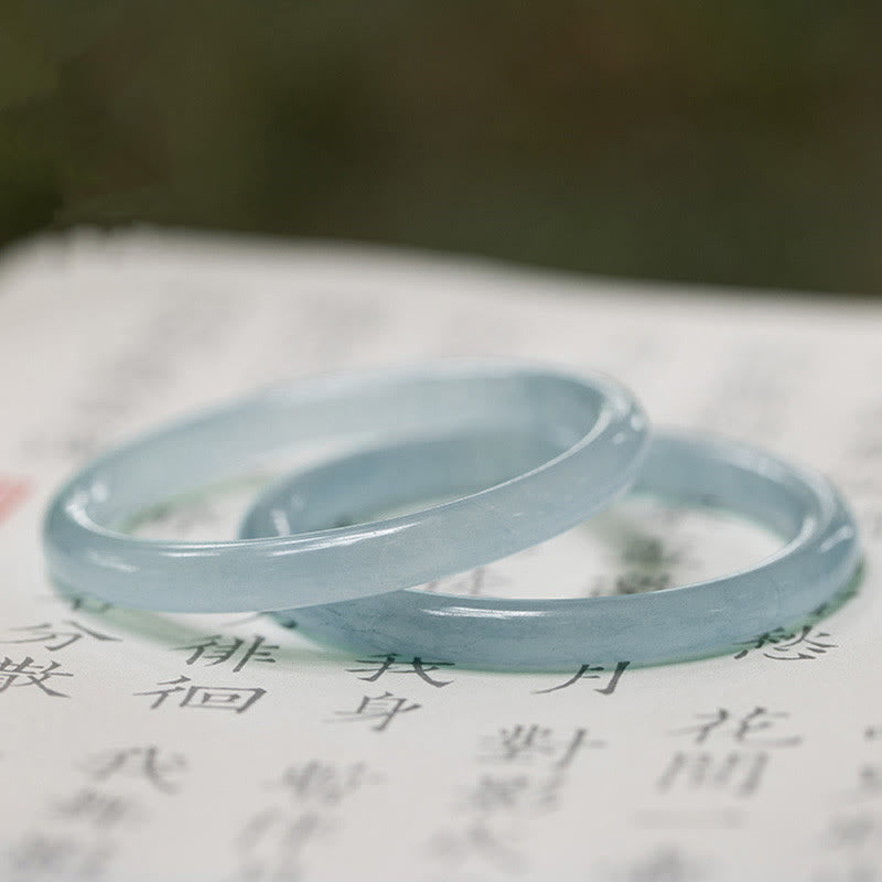 Wear FengShui Natural Aquamarine Serenity Bangle Bracelet