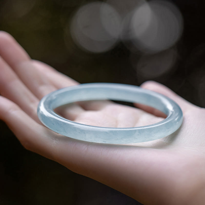 Wear FengShui Natural Aquamarine Serenity Bangle Bracelet
