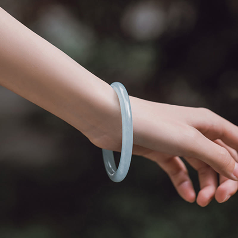 Wear FengShui Natural Aquamarine Serenity Bangle Bracelet