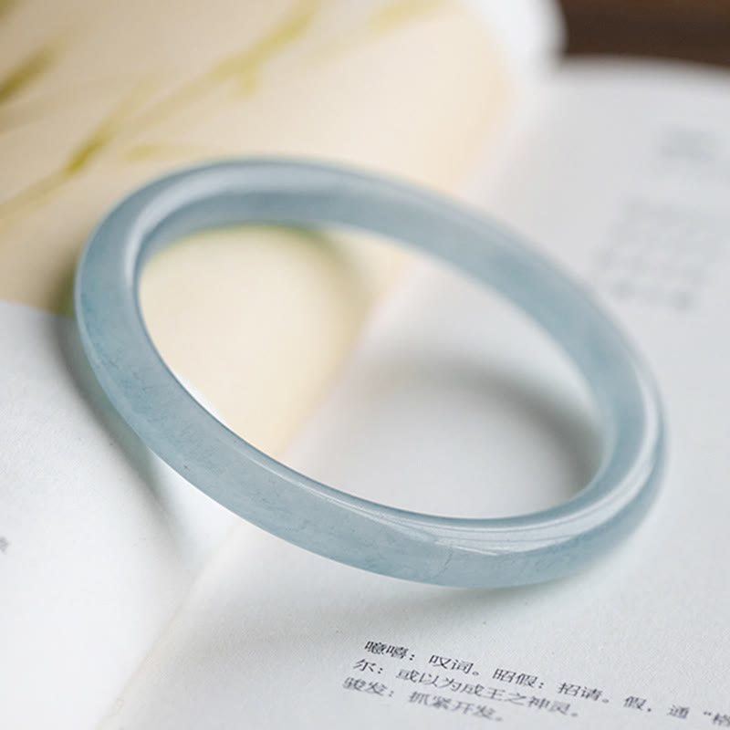 Wear FengShui Natural Aquamarine Serenity Bangle Bracelet
