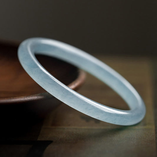 Wear FengShui Natural Aquamarine Serenity Bangle Bracelet