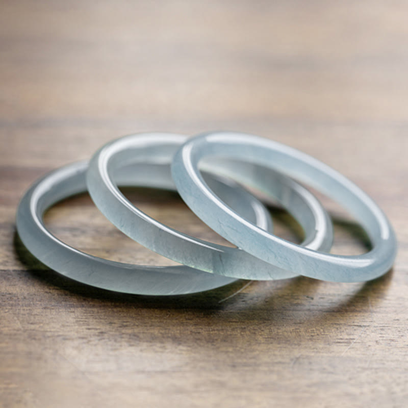 Wear FengShui Natural Aquamarine Serenity Bangle Bracelet
