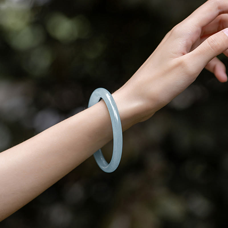 Wear FengShui Natural Aquamarine Serenity Bangle Bracelet