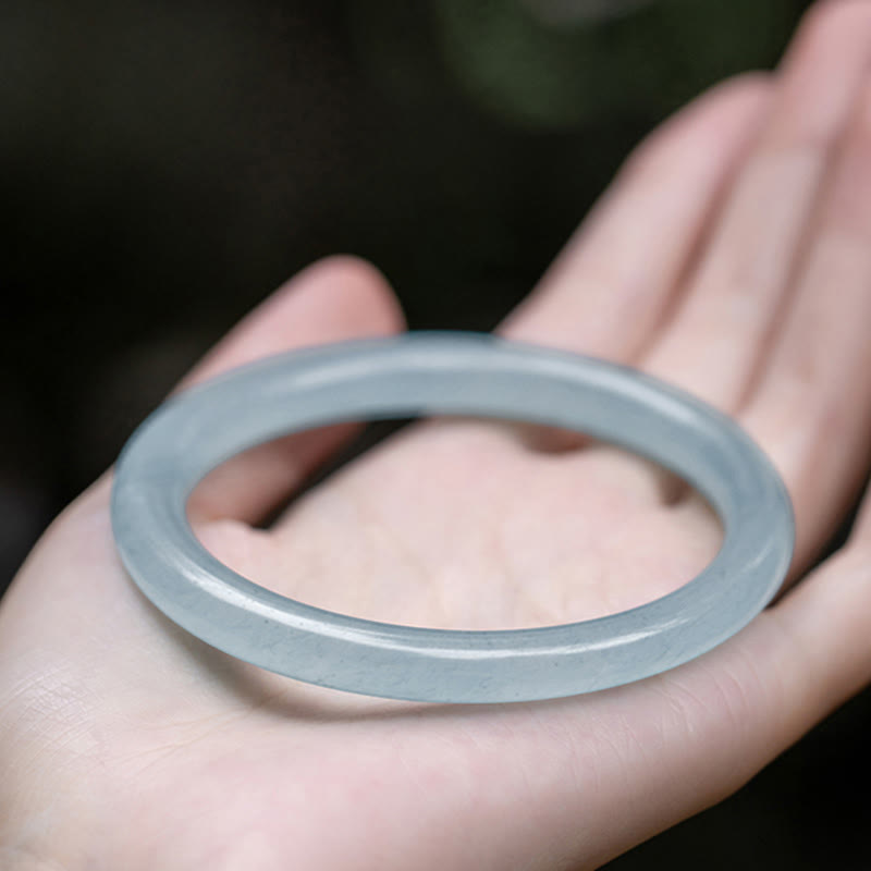 Wear FengShui Natural Aquamarine Serenity Bangle Bracelet