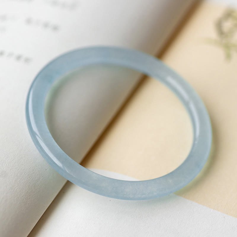 Wear FengShui Natural Aquamarine Serenity Bangle Bracelet