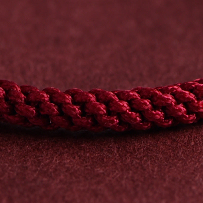 Wear FengShui 999 Gold Triple Ring Design Handmade Connection Braided Rope Bracelet
