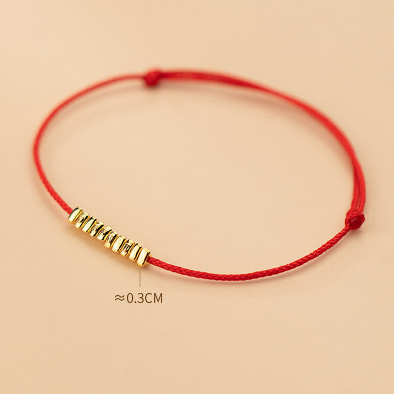 Wear FengShui Handmade 925 Sterling Silver Small Pieces Protection Braided Ultra-Thin Rope Bracelet