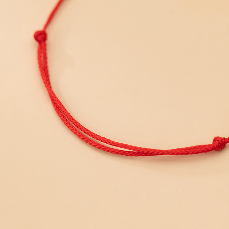 Wear FengShui Handmade 925 Sterling Silver Small Pieces Protection Braided Ultra-Thin Rope Bracelet