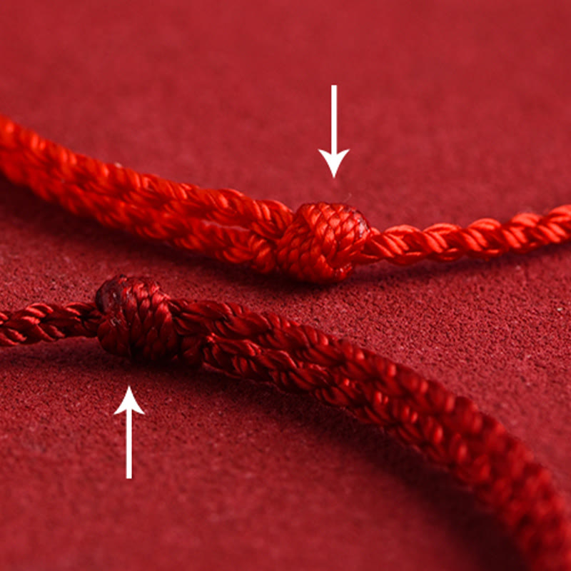 Wear FengShui 999 Gold Chinese Lock Charm Fu Character Protection Handmade Rope Bracelet
