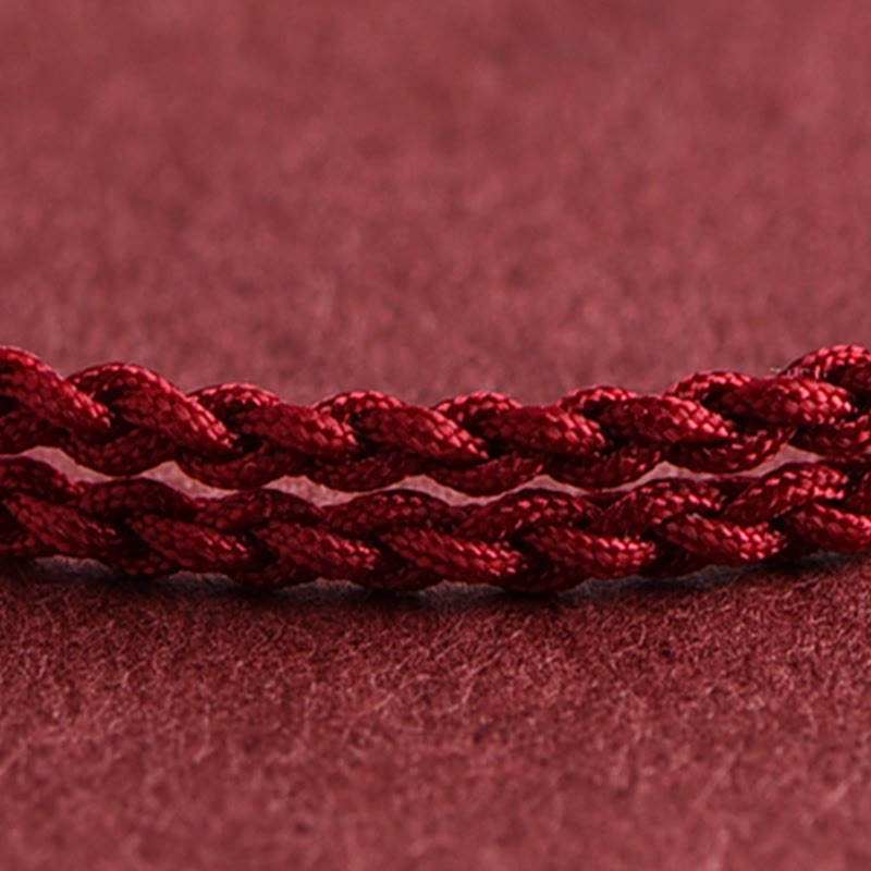 Wear FengShui 999 Gold Small Bucket Shape Design Handmade Luck Braided Rope Bracelet Anklet