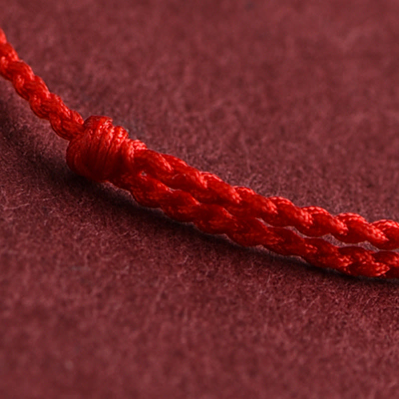 Wear FengShui 999 Gold One Mini Bead Design Handmade Strength Braided Rope Bracelet Anklet