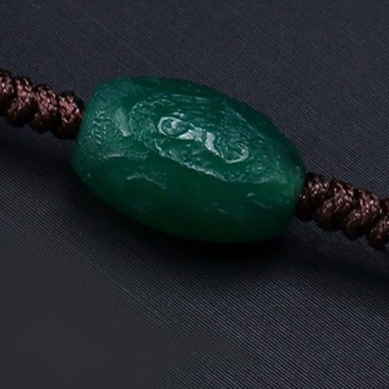 Wear FengShui Tibetan Nine-eye Dzi Bead Protection Braided Rope Necklace Pendant
