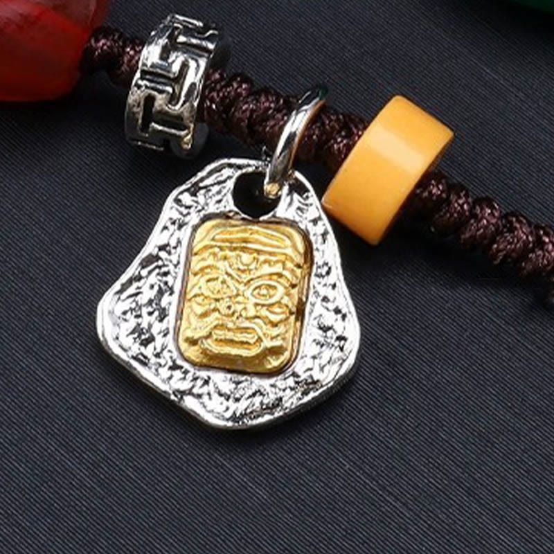 Wear FengShui Tibetan Nine-eye Dzi Bead Protection Braided Rope Necklace Pendant