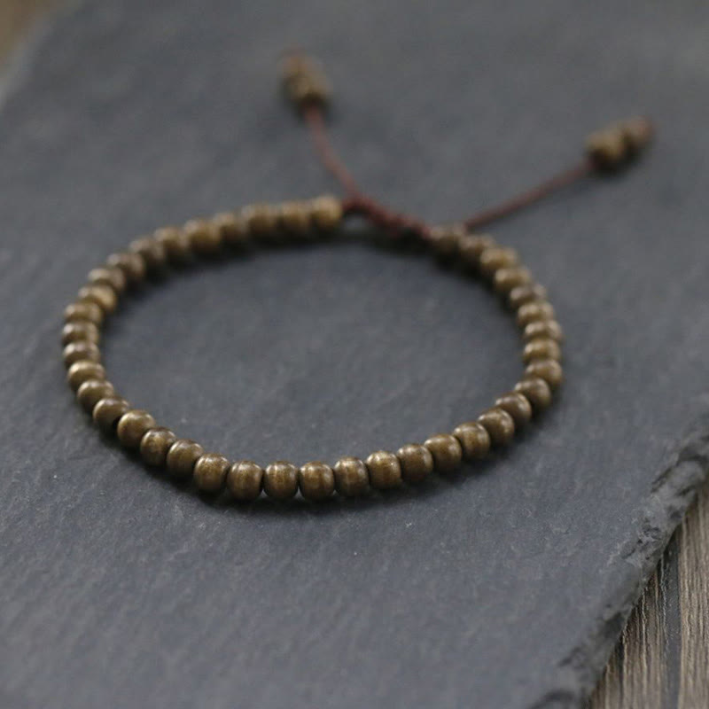 Wear FengShui Copper Brass Beads Balance Wealth Simple Bracelet