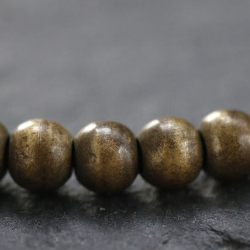 Wear FengShui Copper Brass Beads Balance Wealth Simple Bracelet