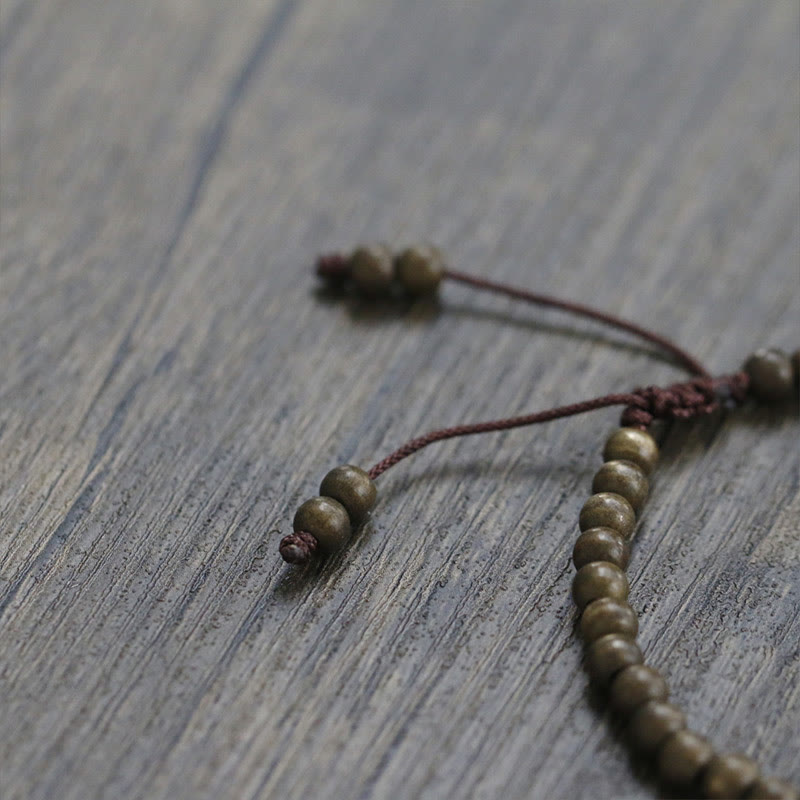 Wear FengShui Copper Brass Beads Balance Wealth Simple Bracelet