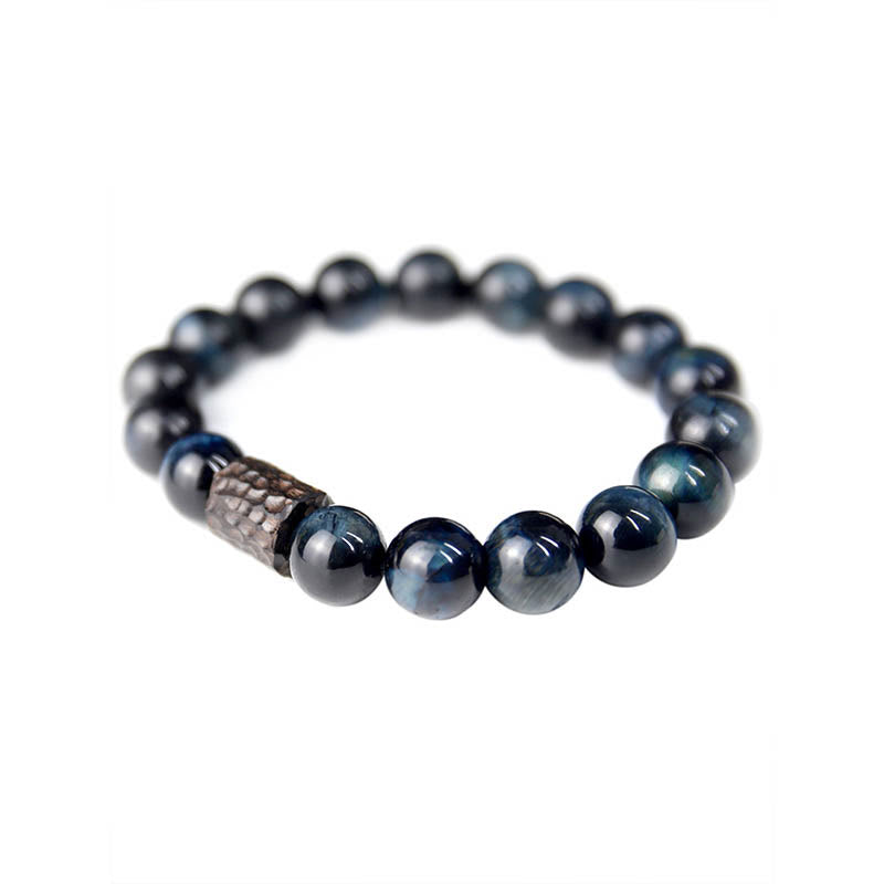 Wear FengShui Tiger Eye Ebony Wood Beads Calm Bracelet
