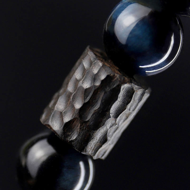 Wear FengShui Tiger Eye Ebony Wood Beads Calm Bracelet