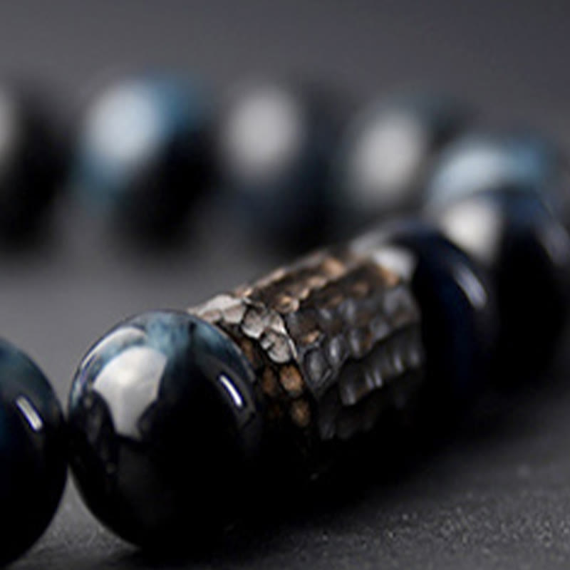 Wear FengShui Tiger Eye Ebony Wood Beads Calm Bracelet