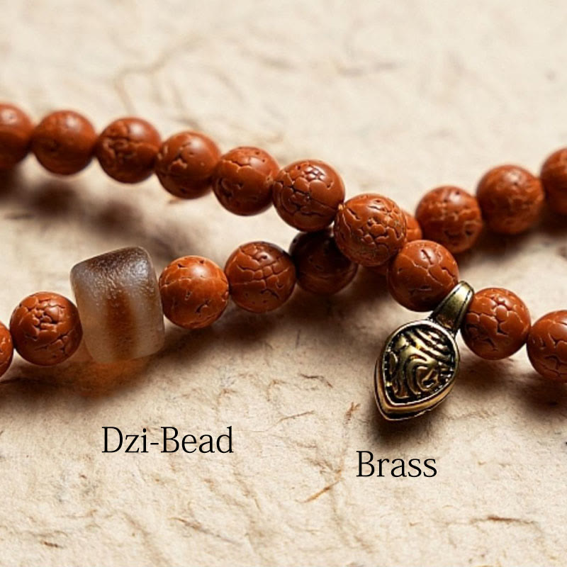 Wear FengShui Tibet Bodhi Seed 108 Mala Beads Wisdom Peace Bracelet Necklace
