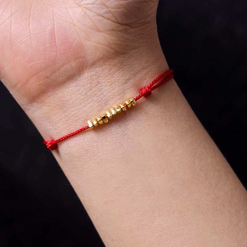 Wear FengShui Handmade 925 Sterling Silver Small Pieces Protection Braided Ultra-Thin Rope Bracelet