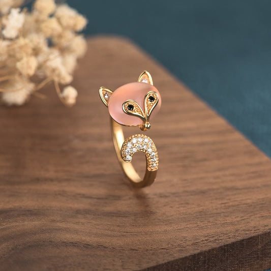 Wear FengShui Cat's Eye Copper Fox Love Ring