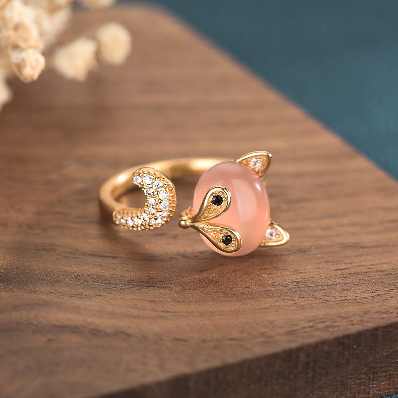Wear FengShui Cat's Eye Copper Fox Love Ring