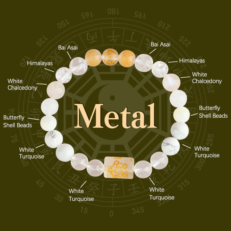 Wear FengShui Five Elements God Of Wealth Various Crystal Agate Wealth Luck Bracelet