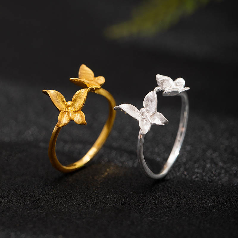 Wear FengShui 925 Sterling Silver Butterfly Love Ring