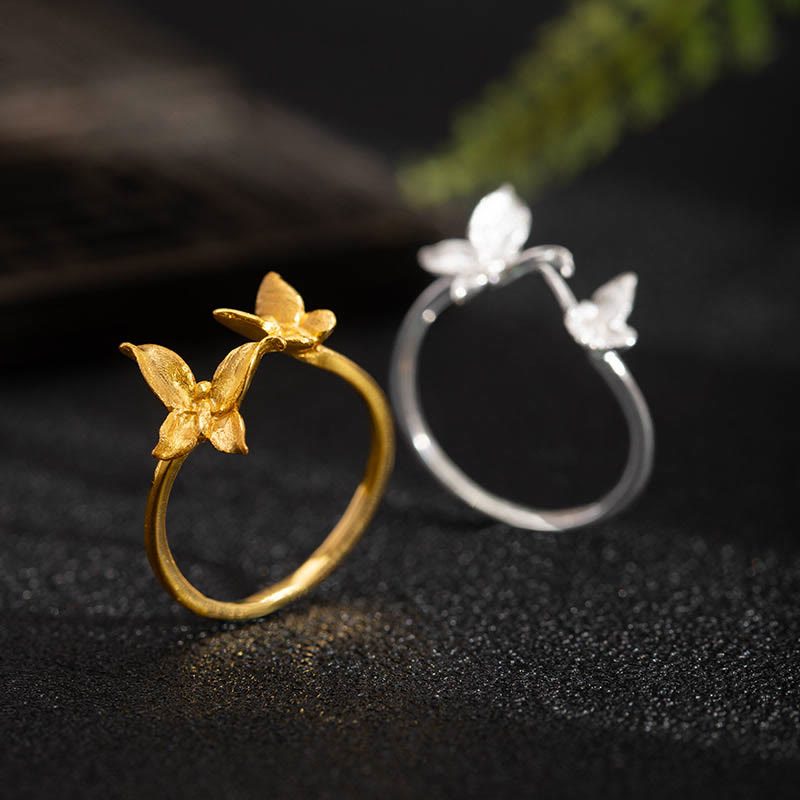 Wear FengShui 925 Sterling Silver Butterfly Love Ring