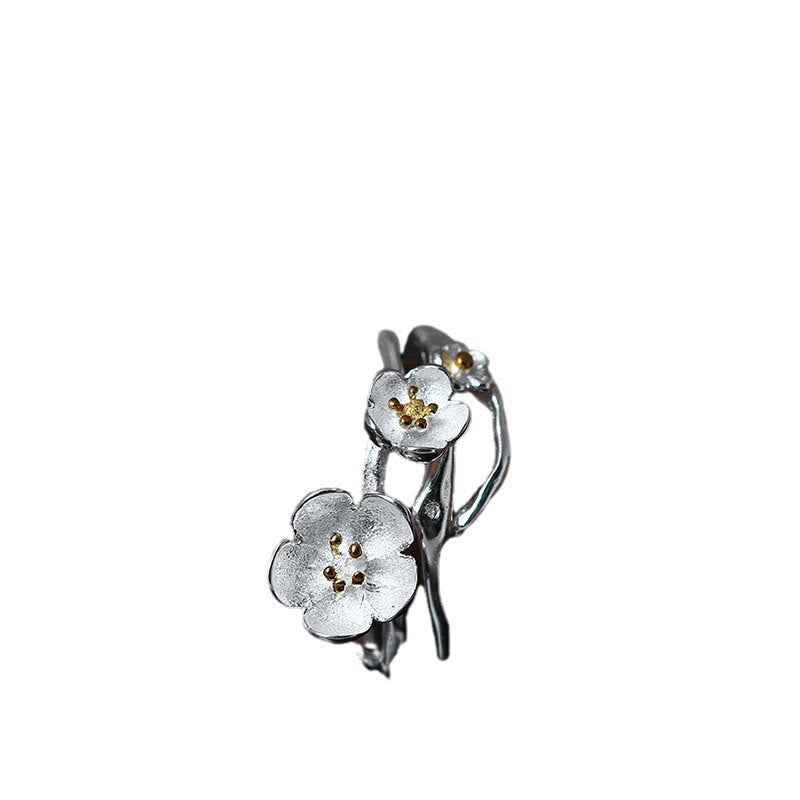 Wear FengShui 925 Sterling Silver Plum Bossom Balance Ring