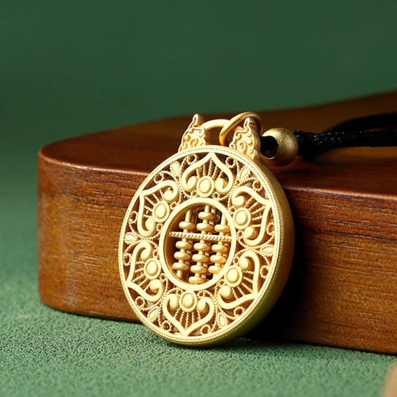 Wear FengShui Gold Plated Copper Koi Fish Strength Necklace Pendant