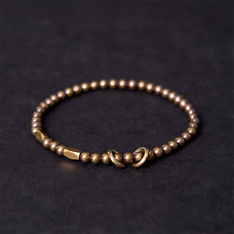 Wear FengShui Wealth Self Care Copper Brass Beads Design Couple Bracelet