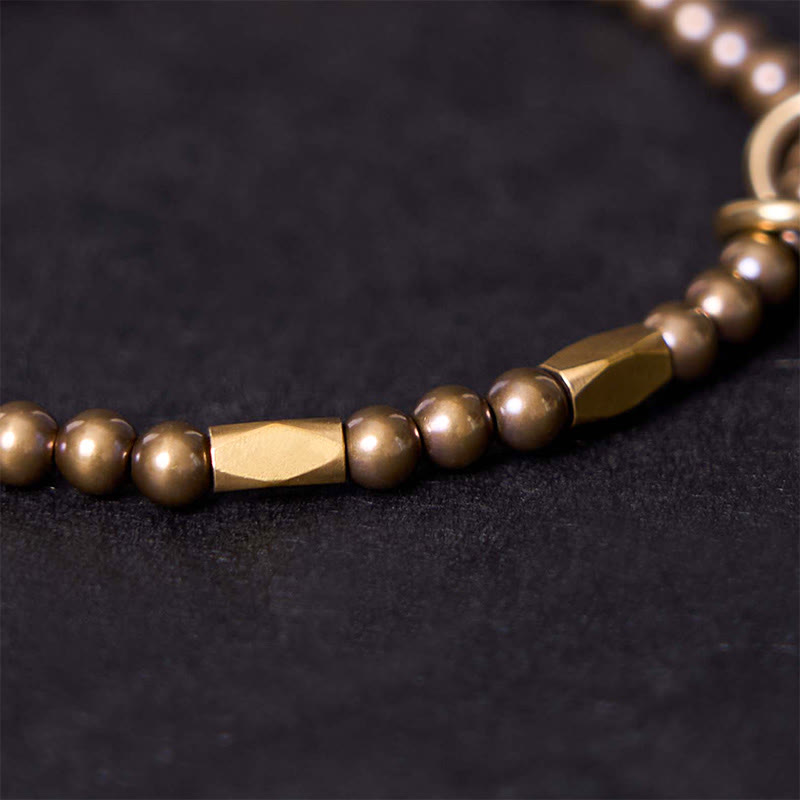 Wear FengShui Wealth Self Care Copper Brass Beads Design Couple Bracelet