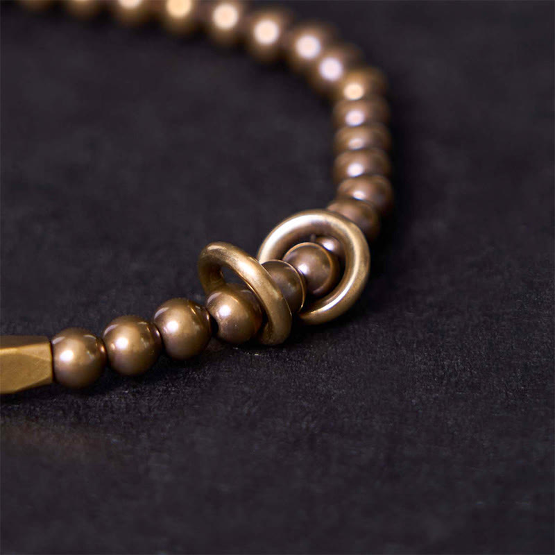 Wear FengShui Wealth Self Care Copper Brass Beads Design Couple Bracelet
