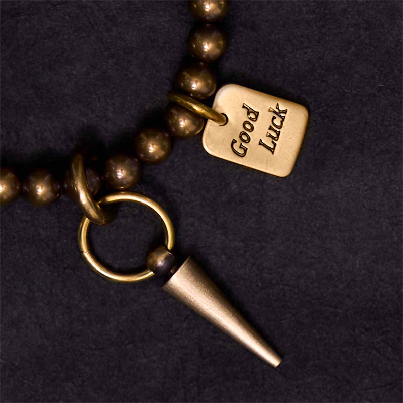 Wear FengShui Vintage Copper Brass Beads Fortune Balance Bracelet