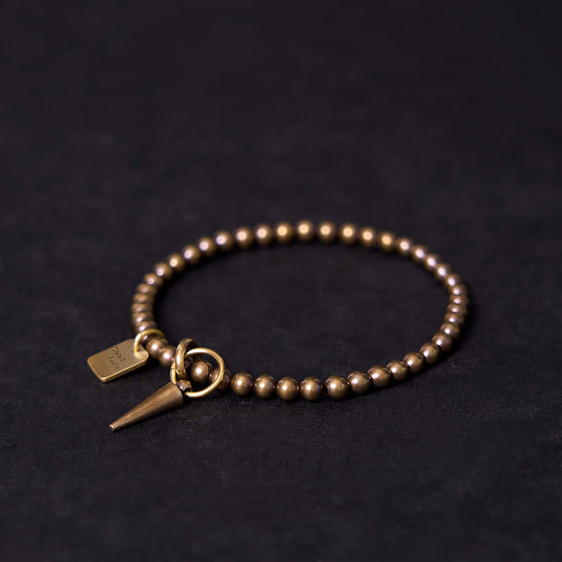 Wear FengShui Vintage Copper Brass Beads Fortune Balance Bracelet