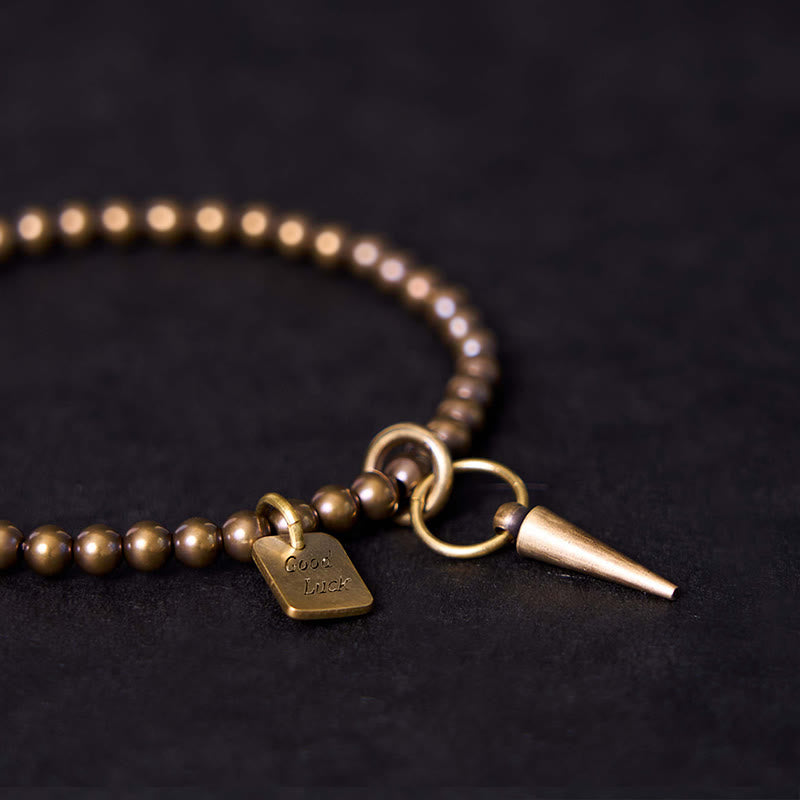 Wear FengShui Vintage Copper Brass Beads Fortune Balance Bracelet