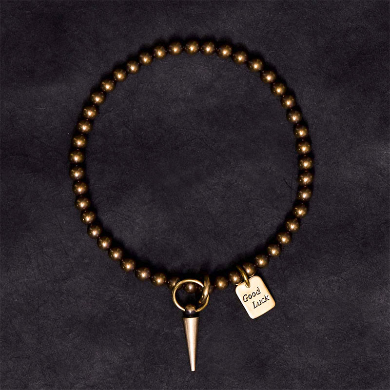 Wear FengShui Vintage Copper Brass Beads Fortune Balance Bracelet