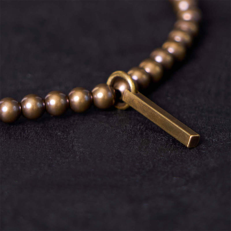 Wear FengShui Pure Copper Brass Beads Self Care Healing Bracelet