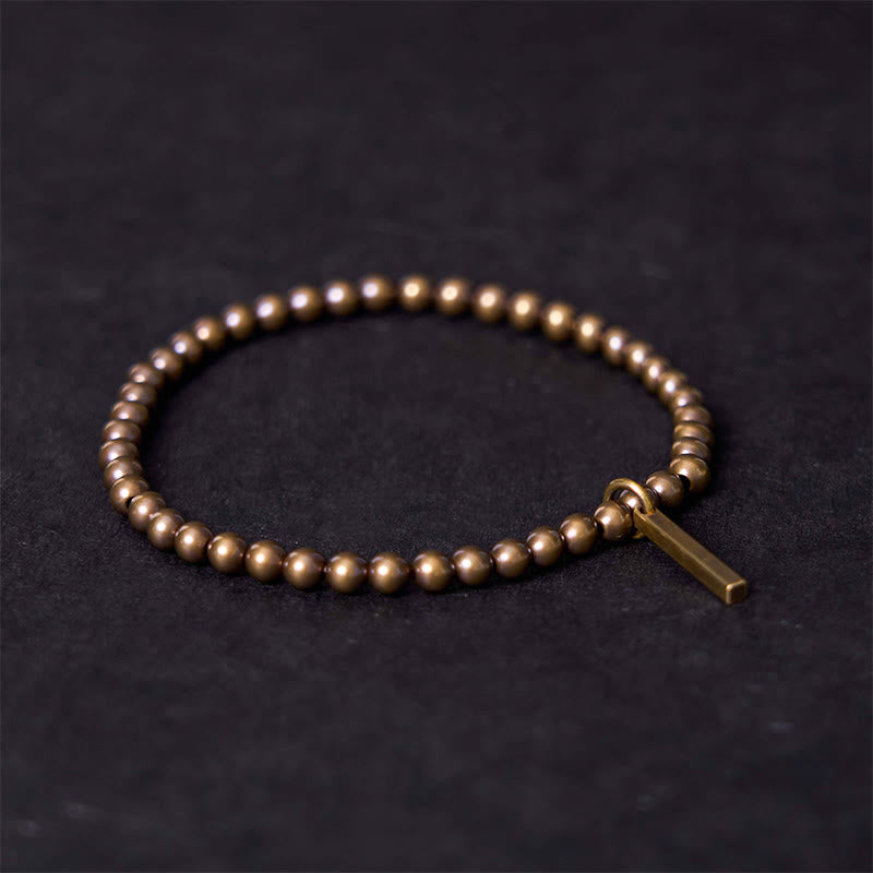 Wear FengShui Pure Copper Brass Beads Self Care Healing Bracelet
