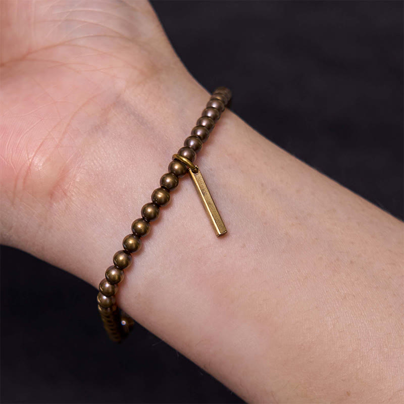 Wear FengShui Pure Copper Brass Beads Self Care Healing Bracelet