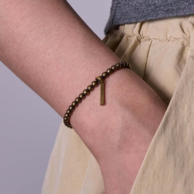Wear FengShui Pure Copper Brass Beads Self Care Healing Bracelet